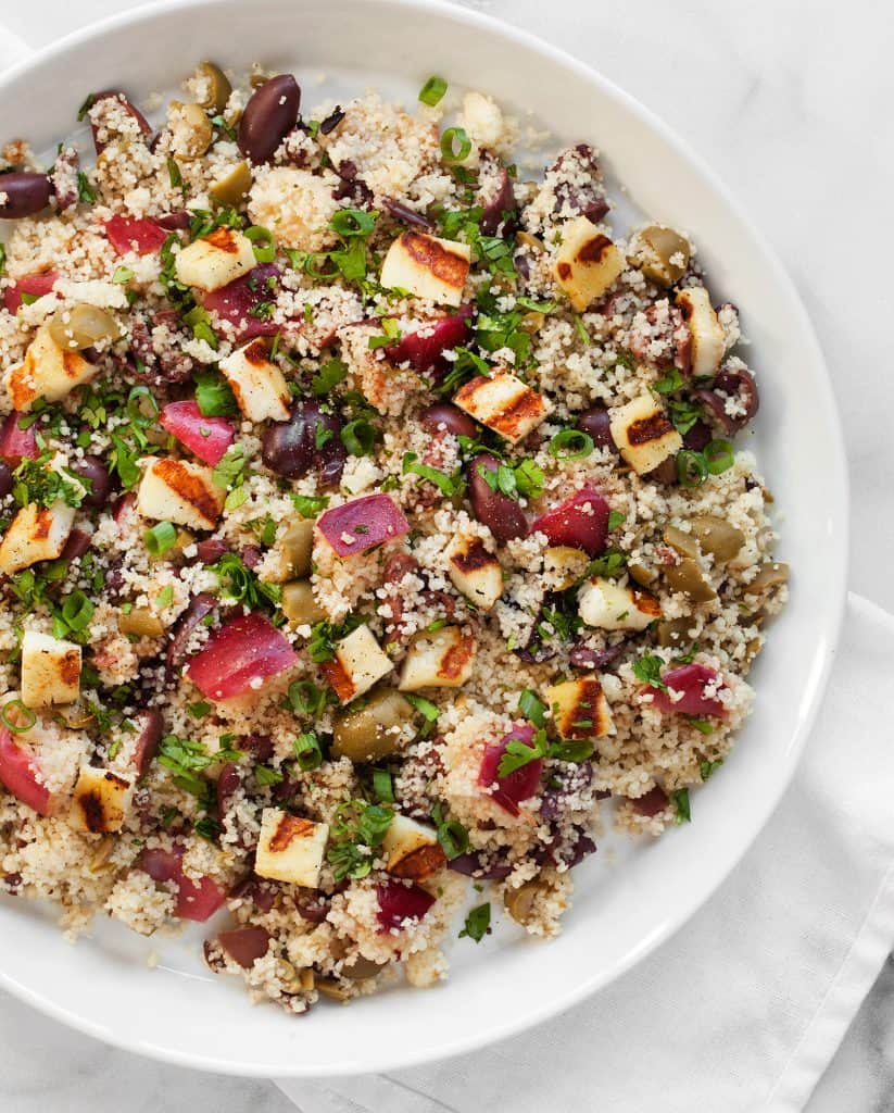 Grilled Nectarine Halloumi Couscous