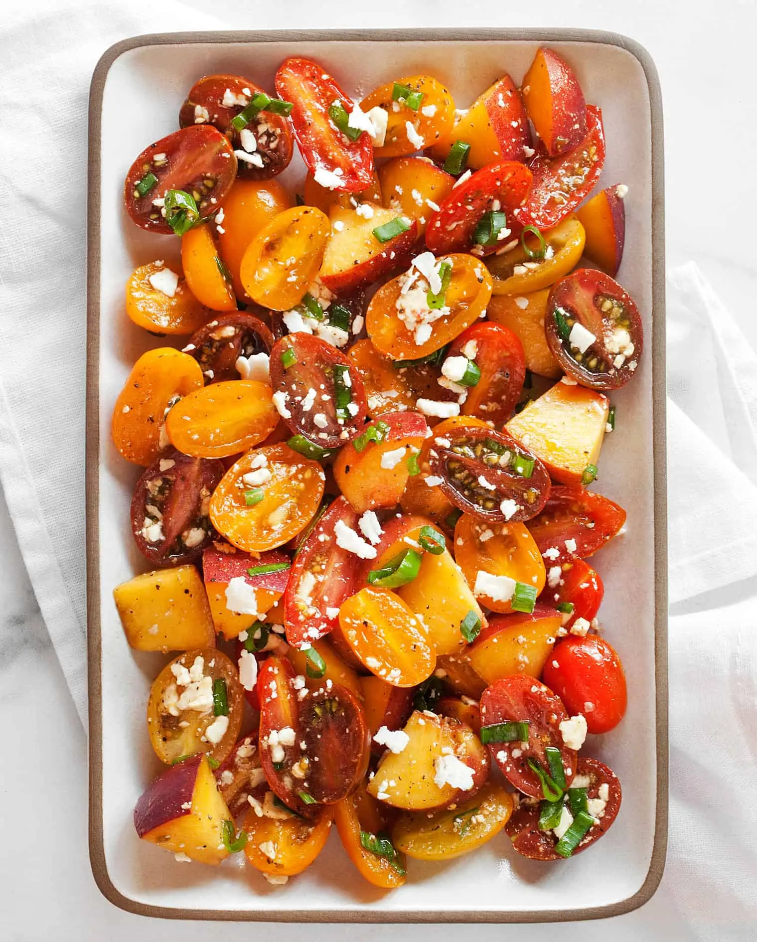 Balsamic Tomato Peach Salad