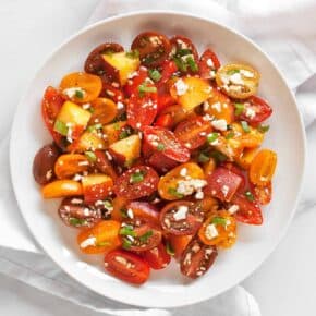 Balsamico-Tomaten-Pfirsichsalat