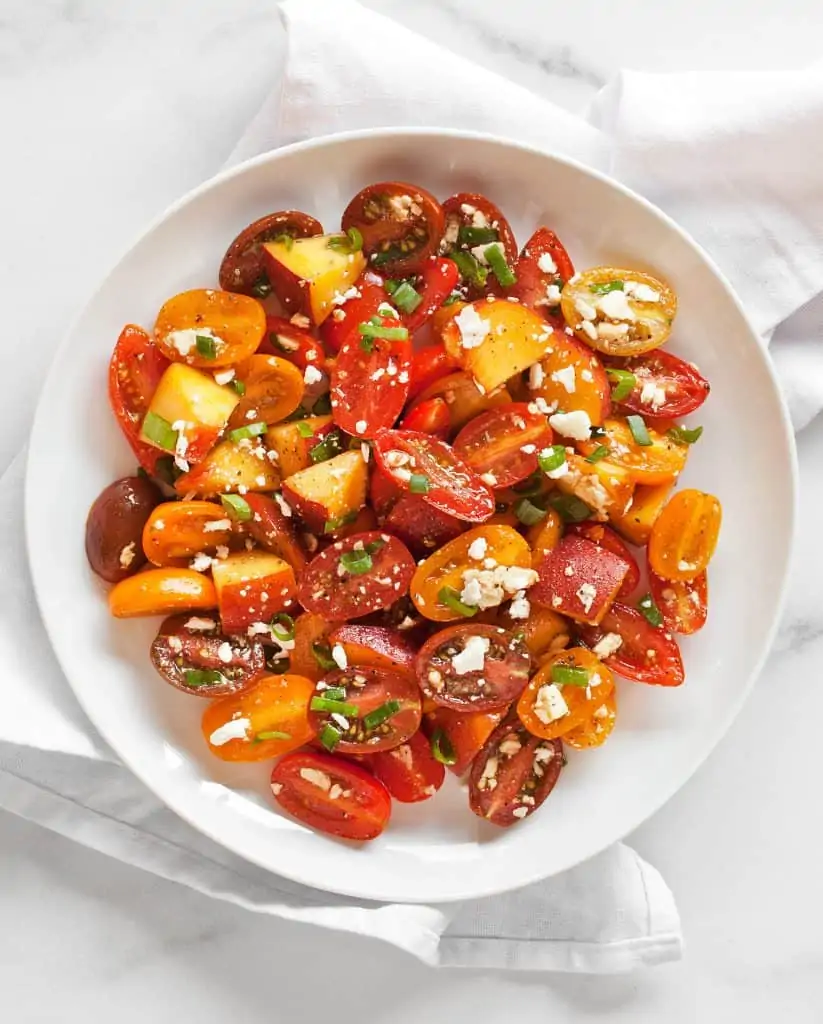 Balsamic Tomato Peach Salad