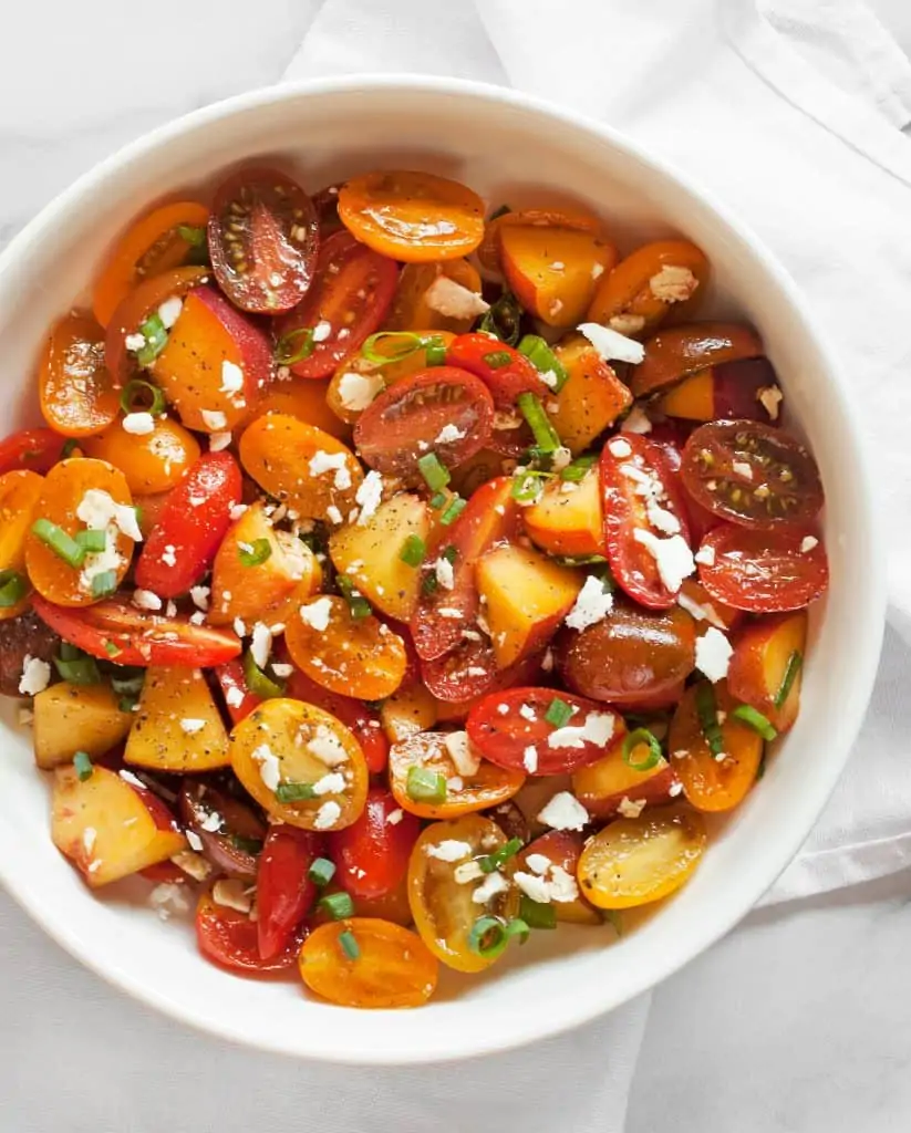 Balsamic Tomato Peach Salad