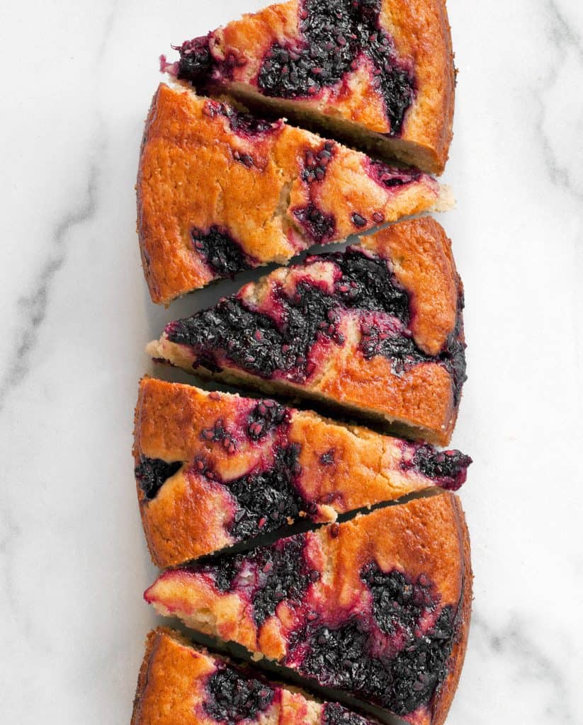 Slices of Blackberry Cake