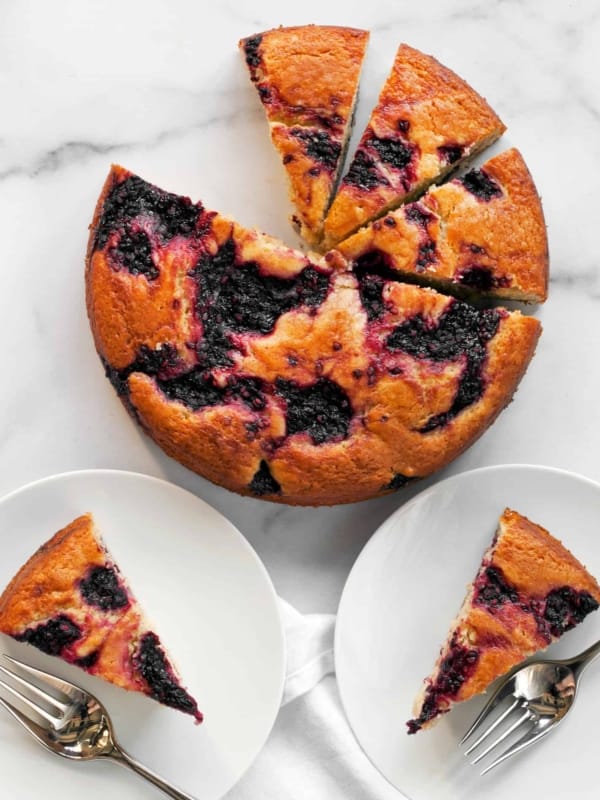 Blackberry Lemon Yogurt Cake