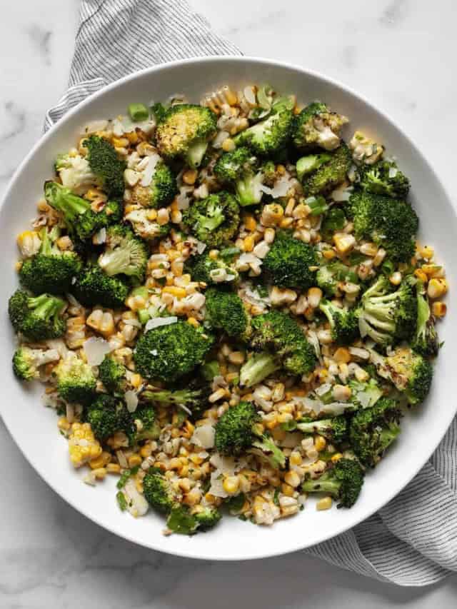 Grilled Corn Salad with Broccoli