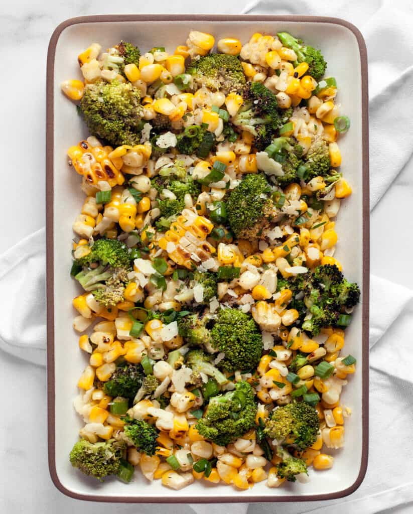 Grilled Corn Salad with Broccoli