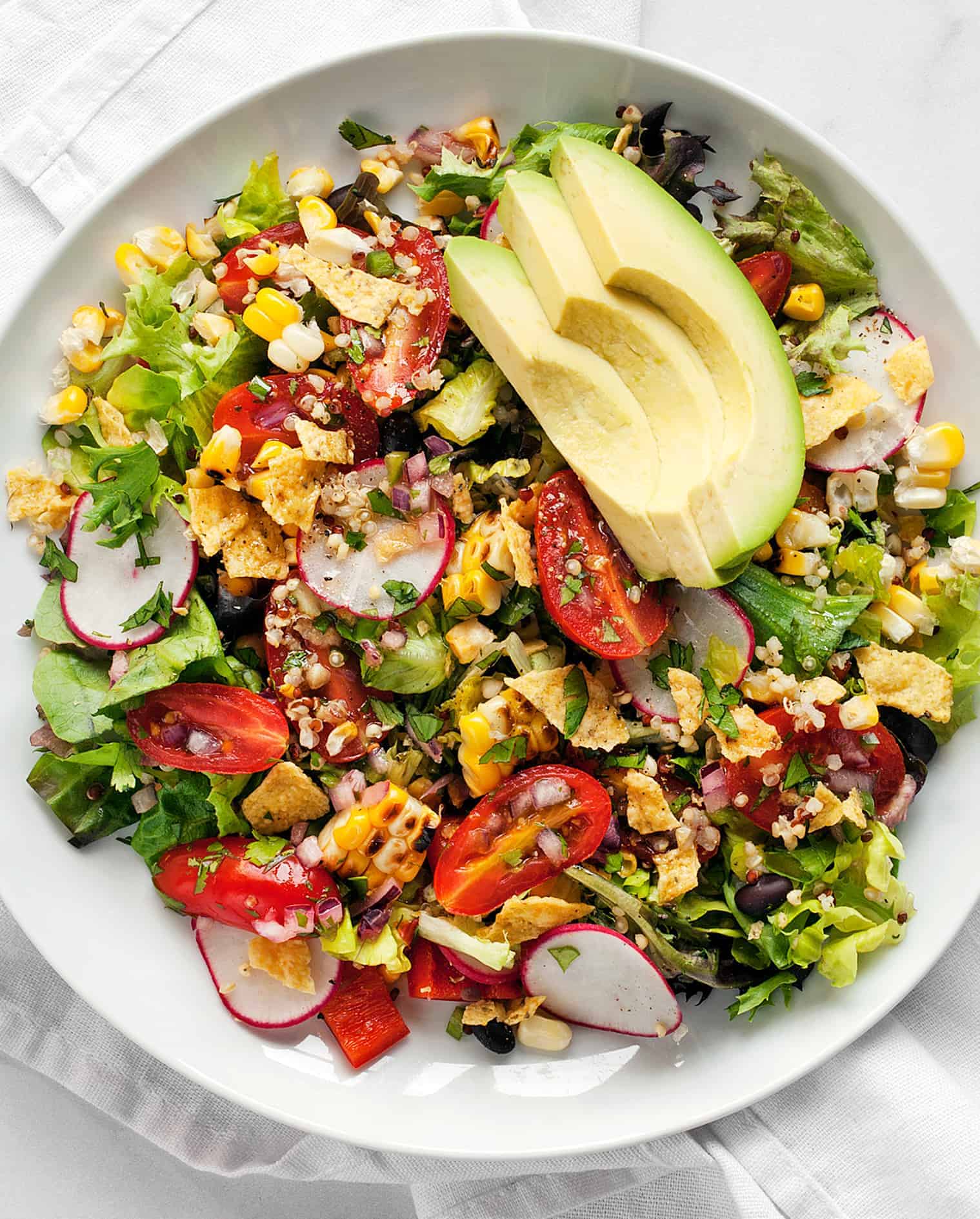 Quinoa Taco Salad with Corn, Black Beans & Peppers | Last Ingredient