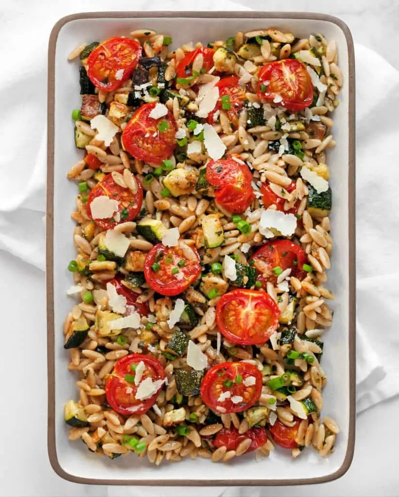 30-Minute Tomato Zucchini Orzo