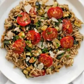 30-Minute Tomato Zucchini Orzo