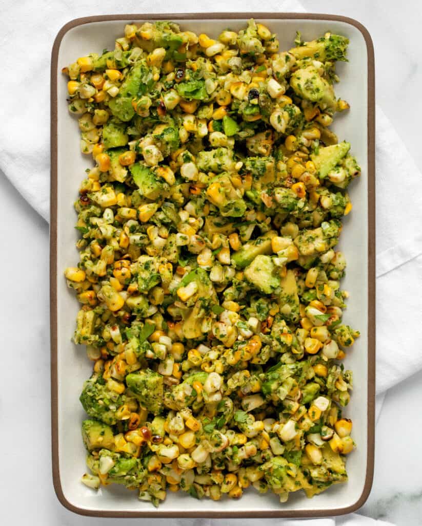 Grilled Corn Side Dish with Avocado