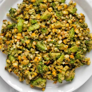 Grilled Corn and Avocado with Cilantro Pesto