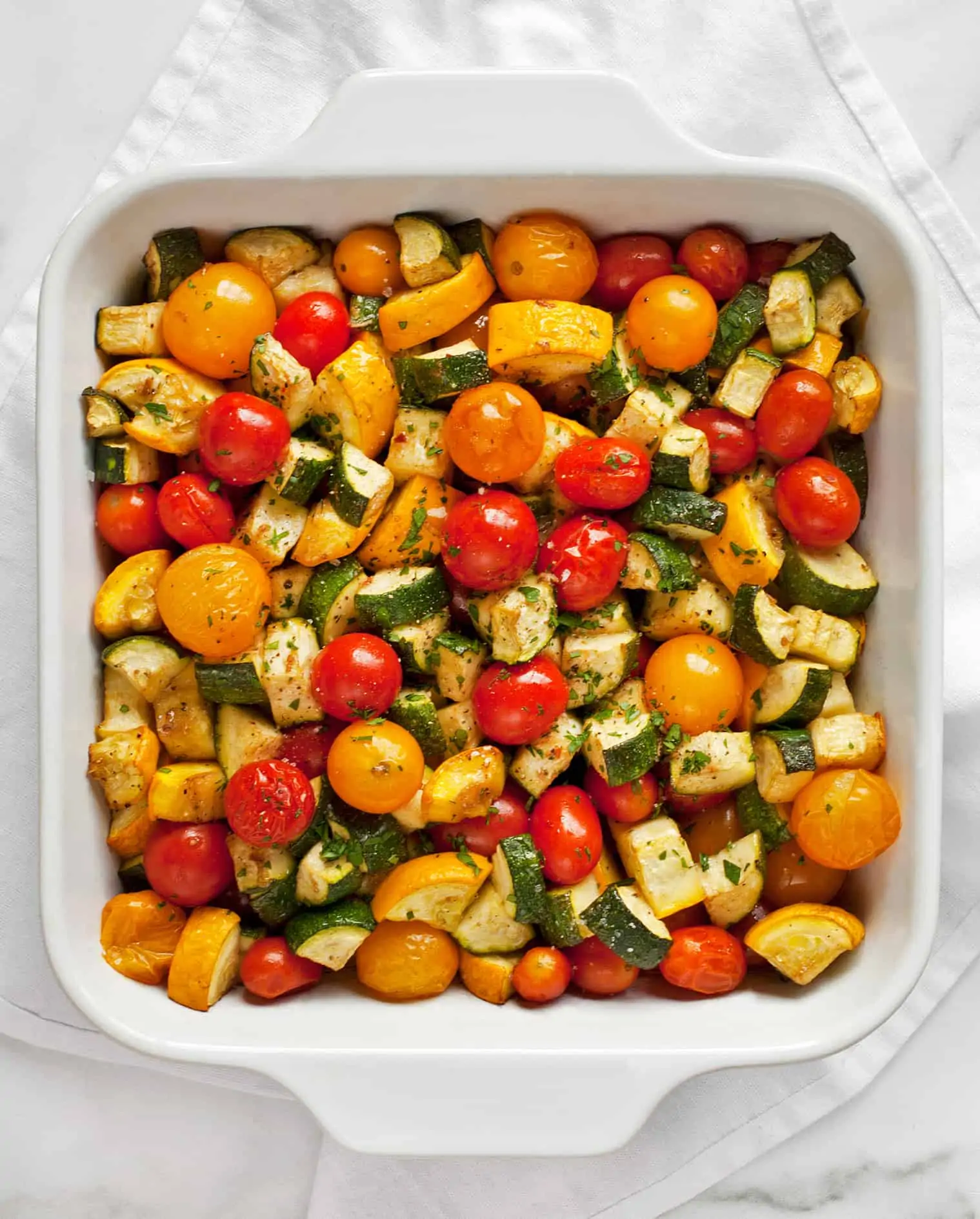 Balsamic Zucchini Tomato Bake