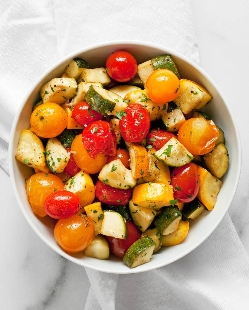 Balsamic Zucchini Tomato Bake