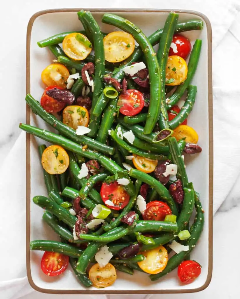 Green Bean Salad with Tomatoes, Olives & Parmesan Last Ingredient
