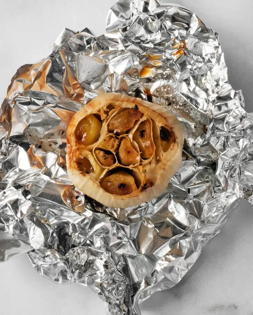 Roasted head of garlic