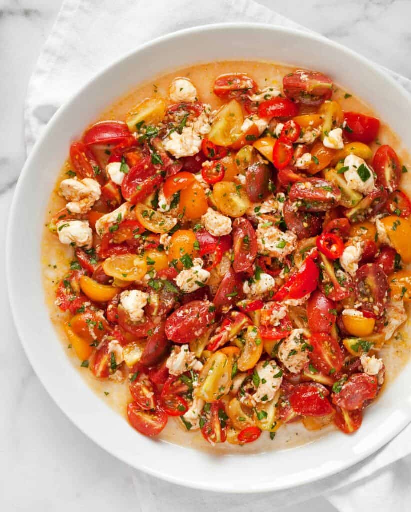 Tomato Mozzarella Chili Salad