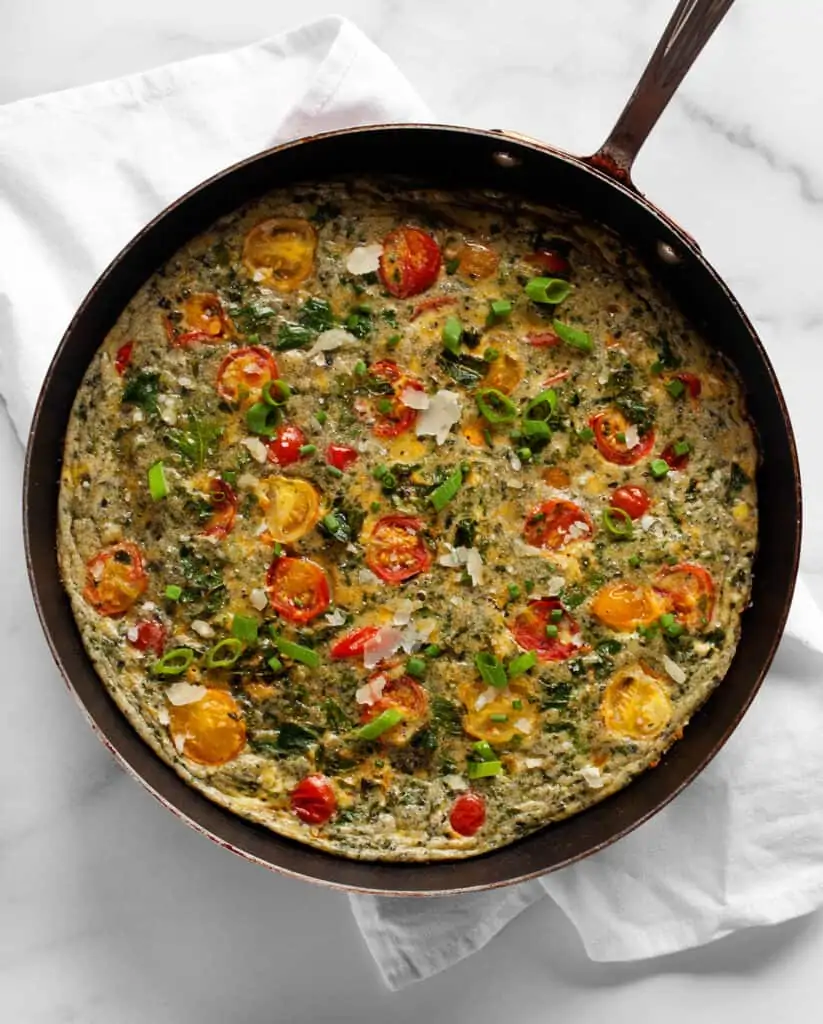 Tomato Kale Pesto Frittata