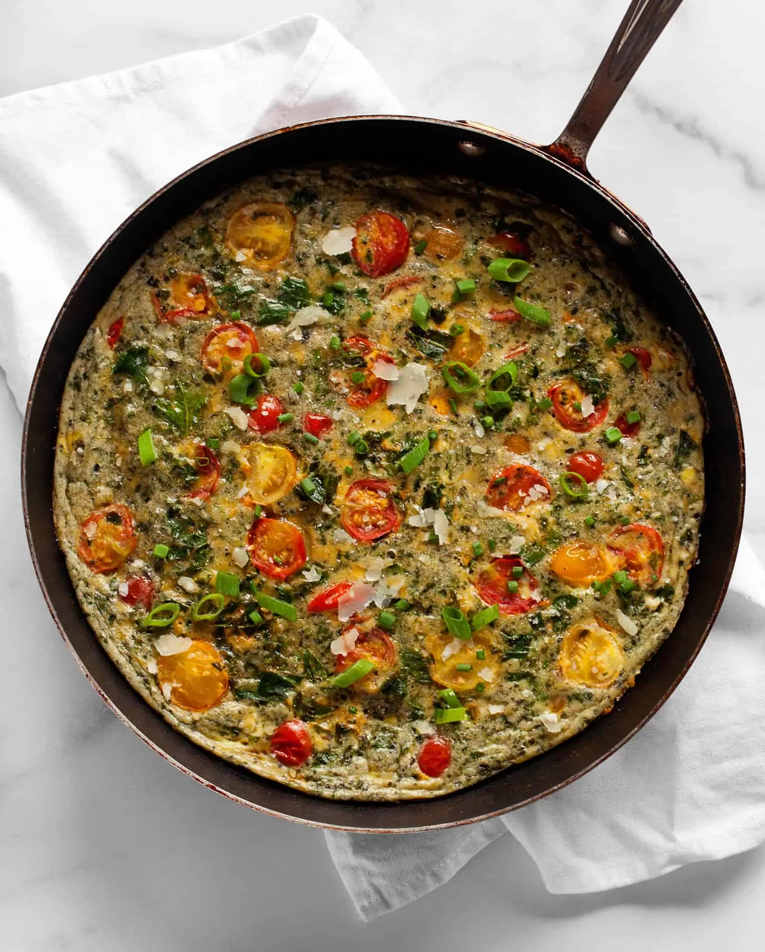 Tomato Kale Pesto Frittata