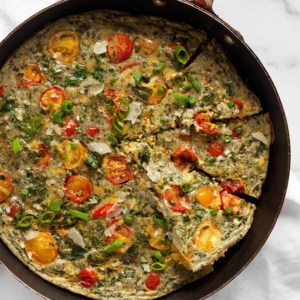 Tomato Kale Pesto Frittata