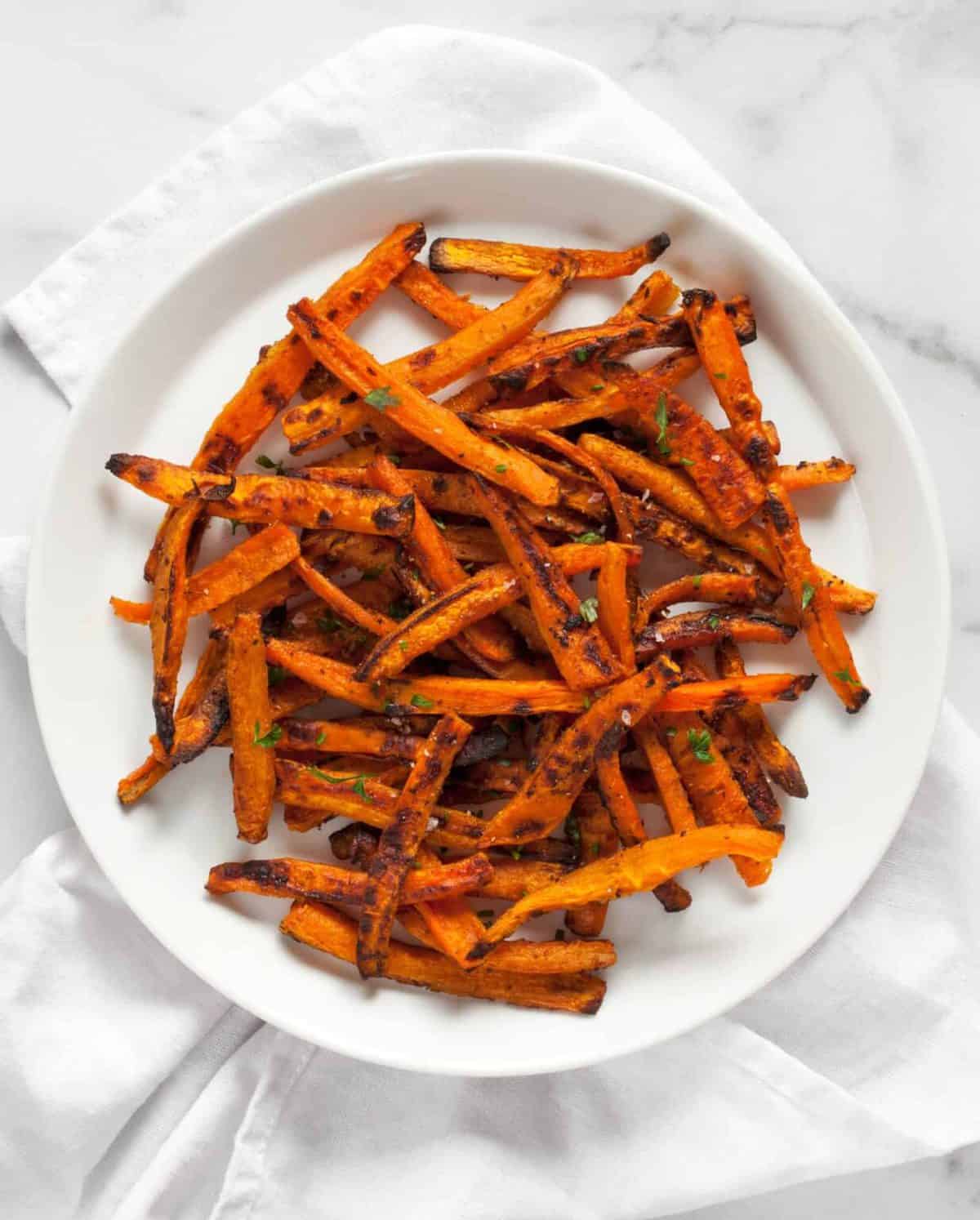Healthy and Easy Baked Carrot Fries Last Ingredient