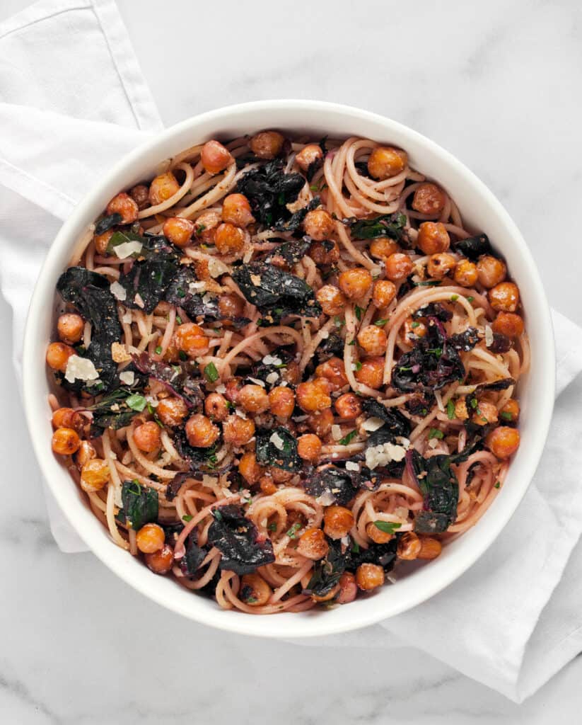 Pasta with Chickpeas and Greens