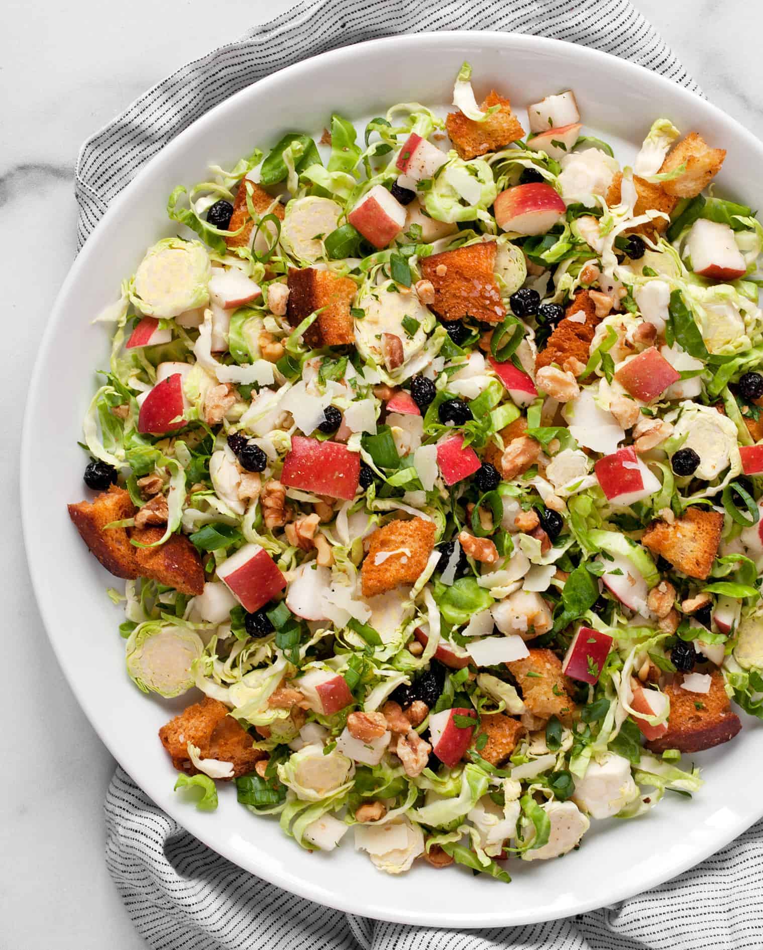 Raw Brussels Sprout Apple Salad Last Ingredient