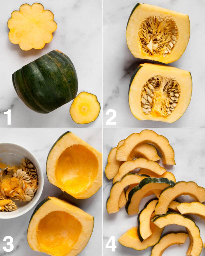 How to cut acorn squash