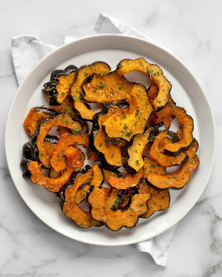 Roasted Acorn Squash with Parmesan and Herbs