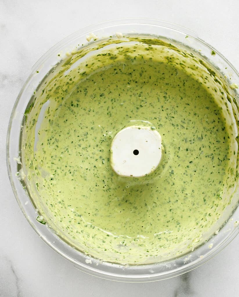 Herby tahini in a bowl