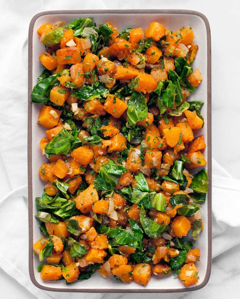 Sautéed Butternut Squash and Kale