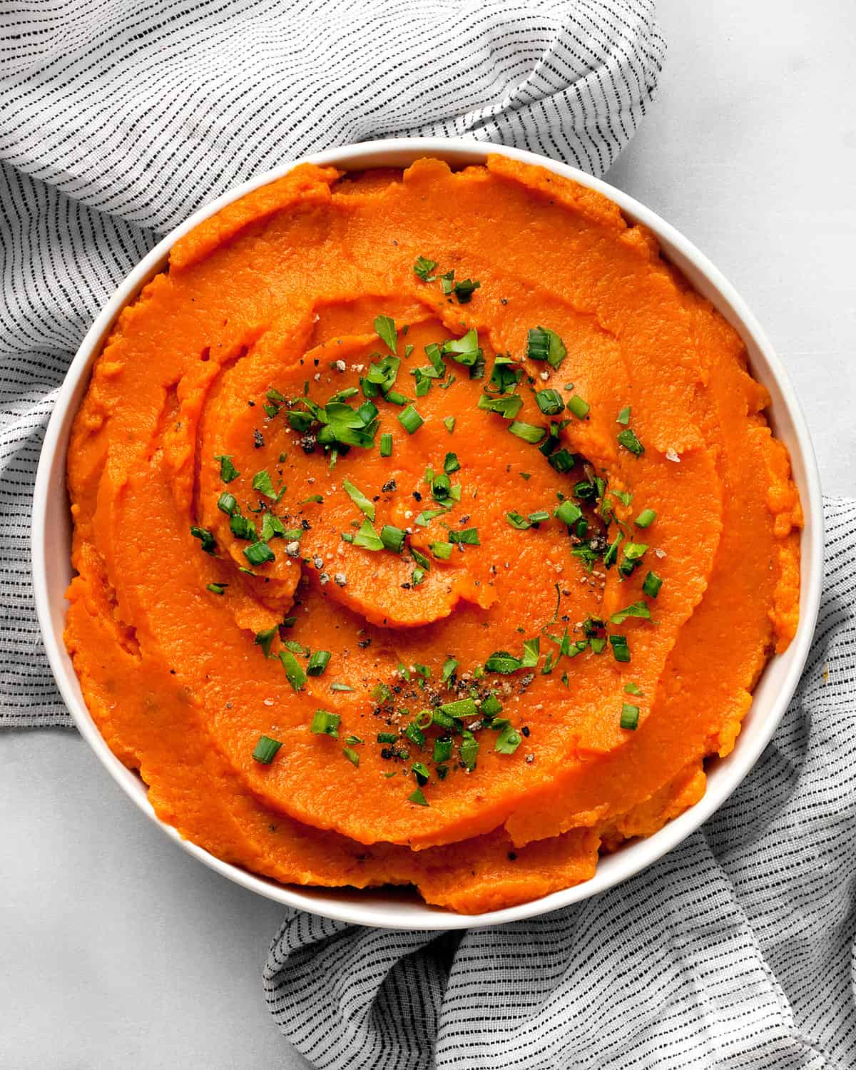 Healthy mashed potatoes in a bowl.