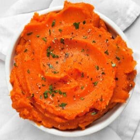 Honey Balsamic Mashed Sweet Potatoes