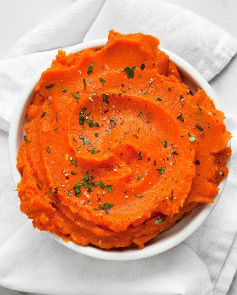 Honey Balsamic Mashed Sweet Potatoes