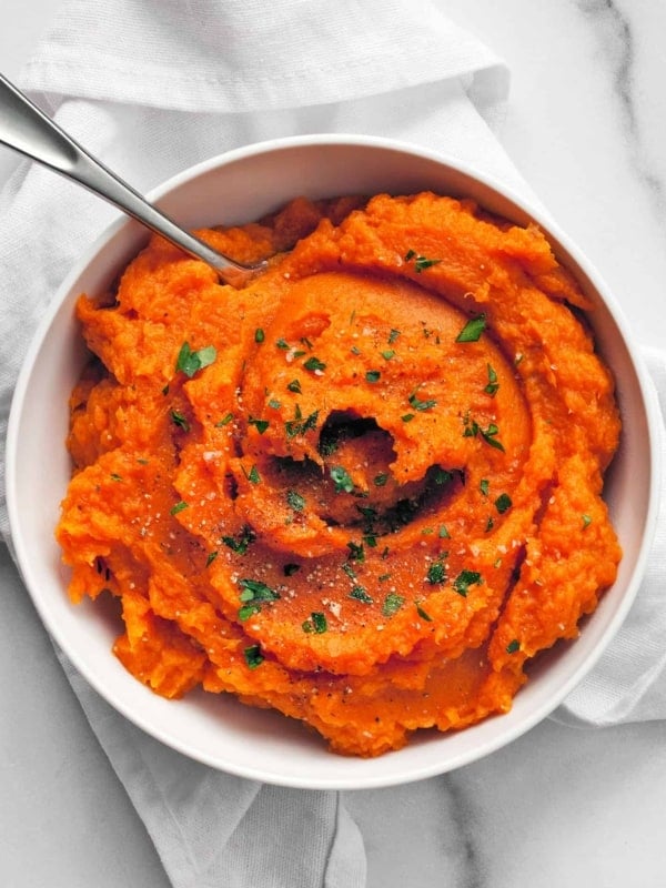 Honey Balsamic Mashed Sweet Potatoes