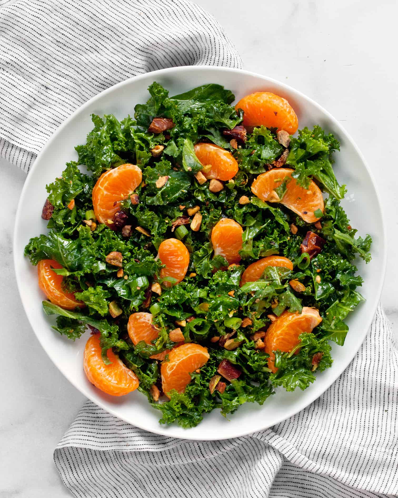 Mandarin orange salad on a plate