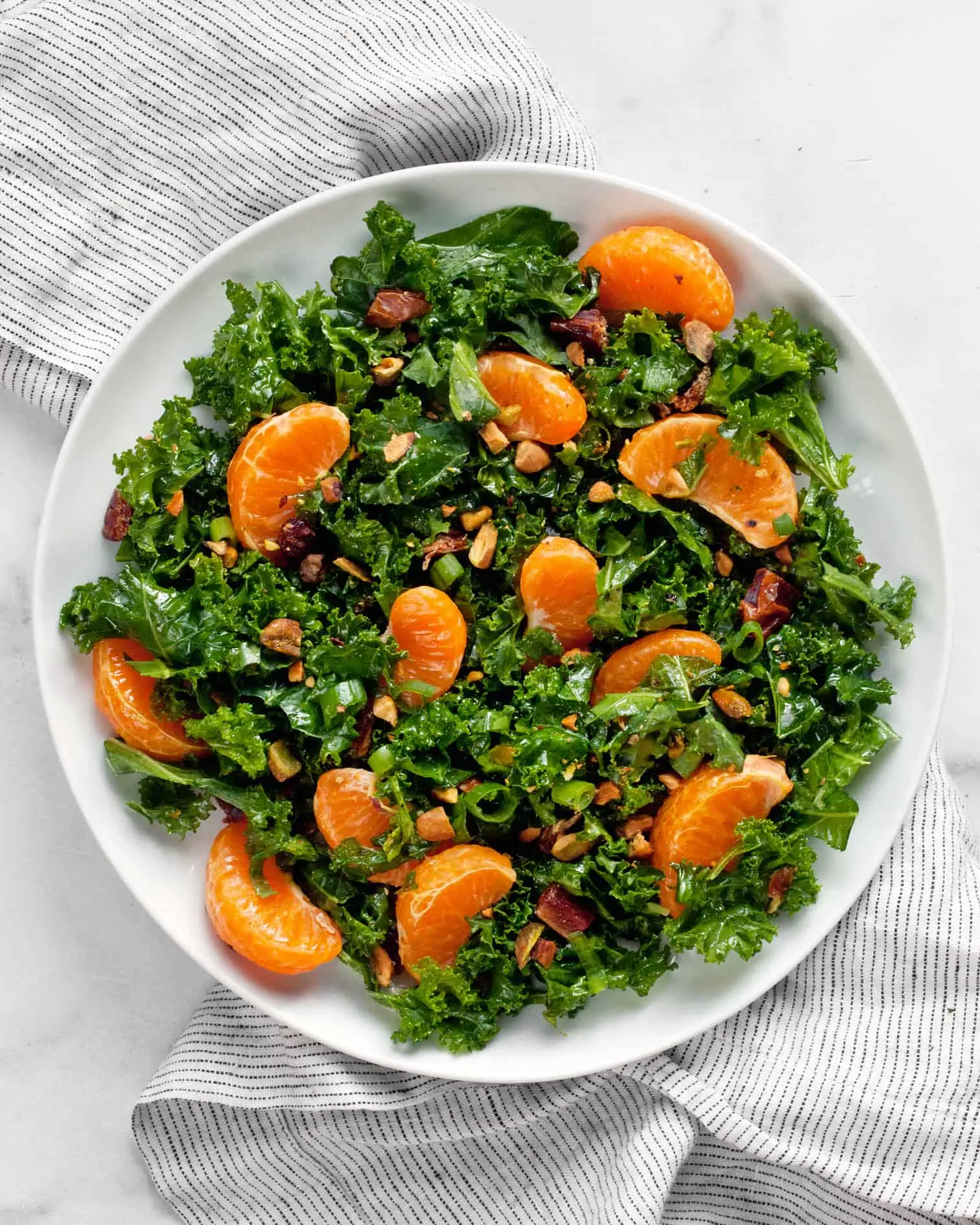 Mandarin orange salad on a plate