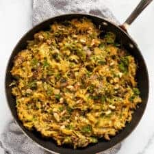 Mushroom Leek Kale Spaghetti Squash-image
