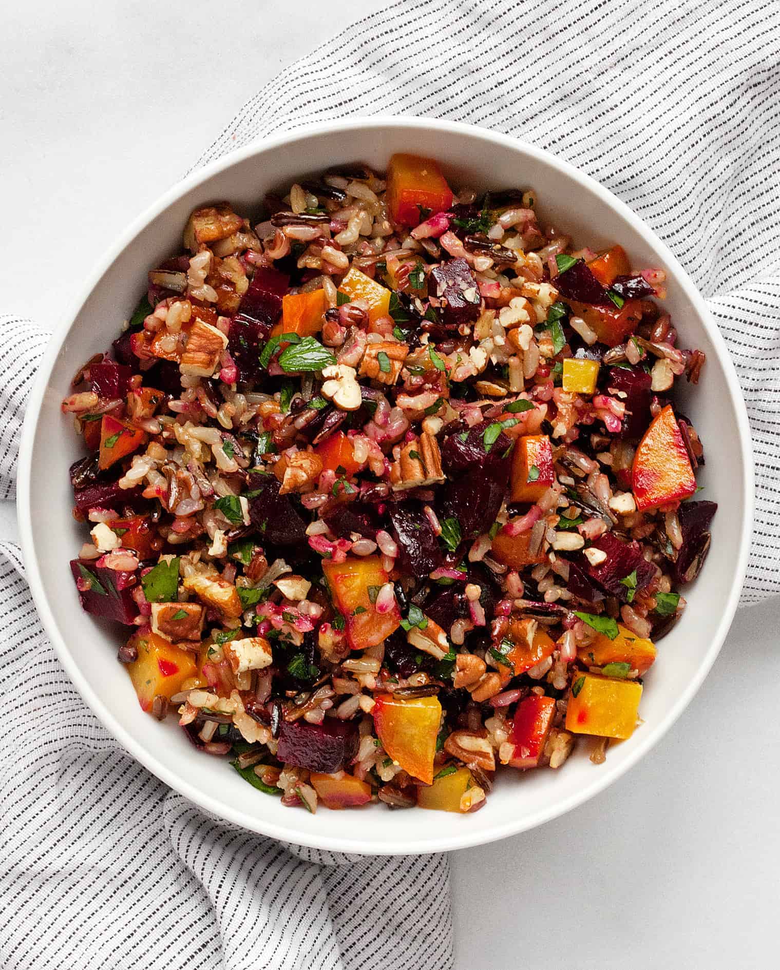 Roasted Beet Wild Rice with Pecans Last Ingredient