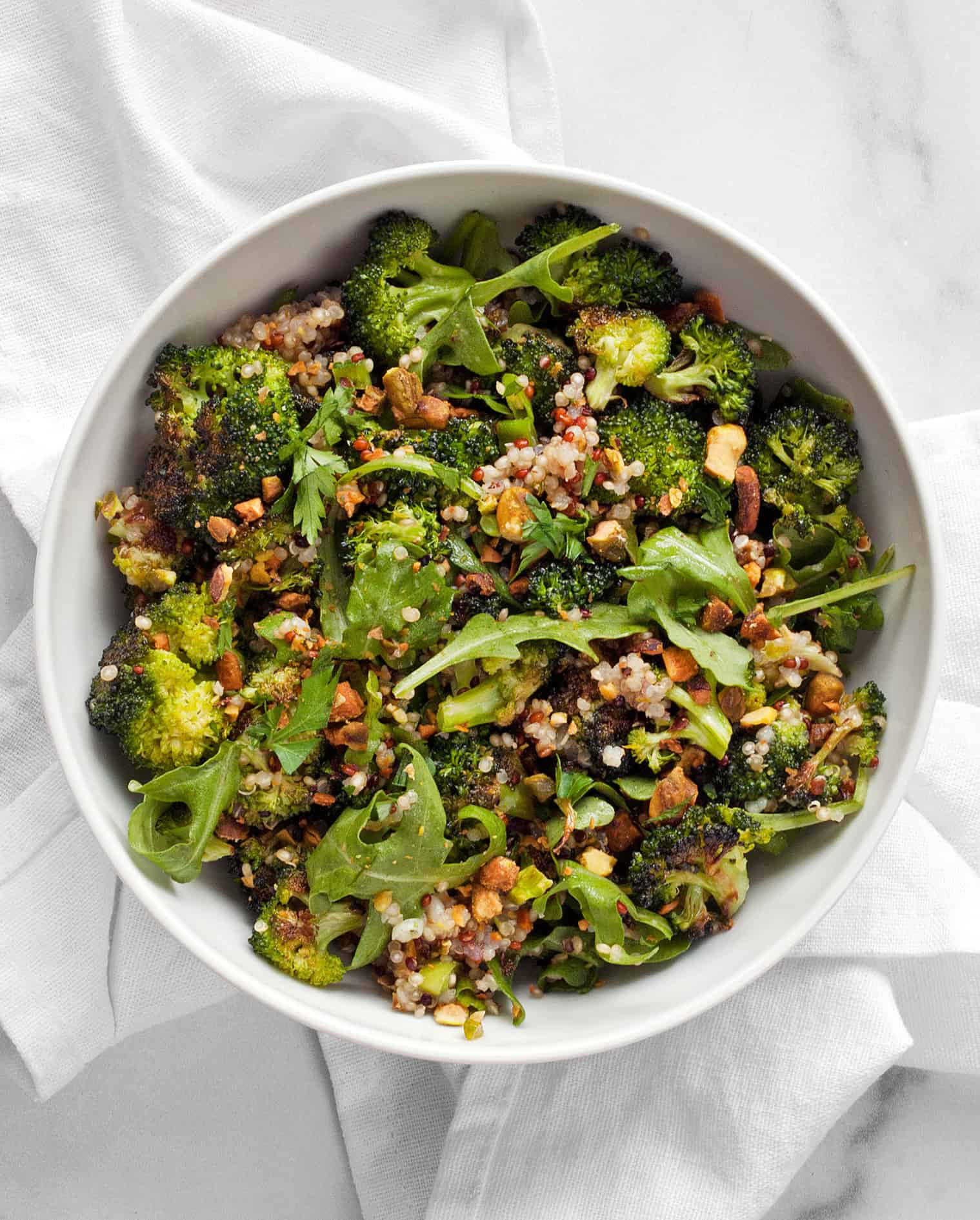Vegan Roasted Broccoli Quinoa Salad Last Ingredient
