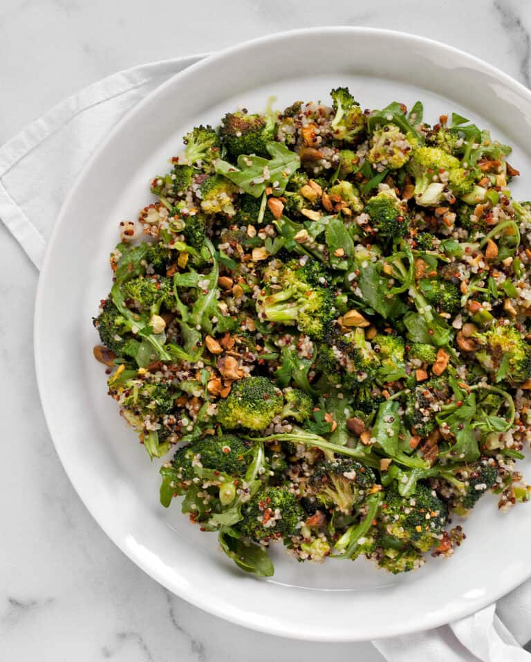 Vegan Roasted Broccoli Quinoa Salad Last Ingredient