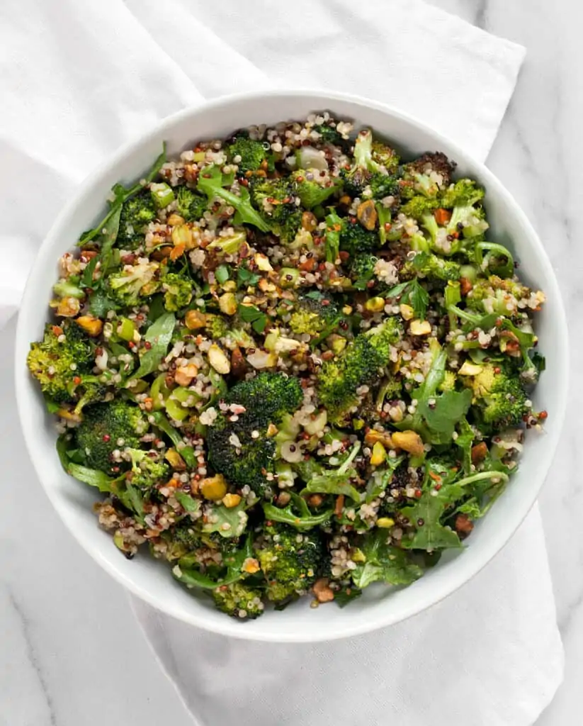 Quinoa with roasted broccoli