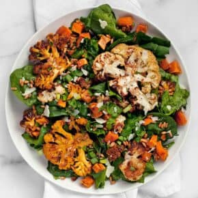 Roasted Sweet Potato Cauliflower Salad