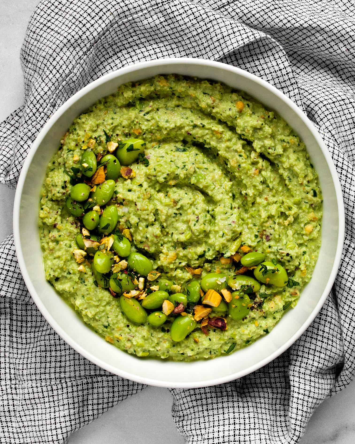 Edamame Pistachio Dip with Lemon & Garlic Last Ingredient