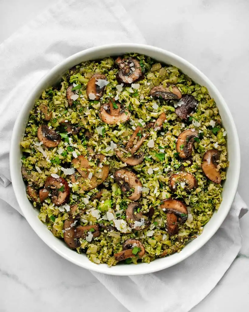 Broccoli Rice with Mushrooms