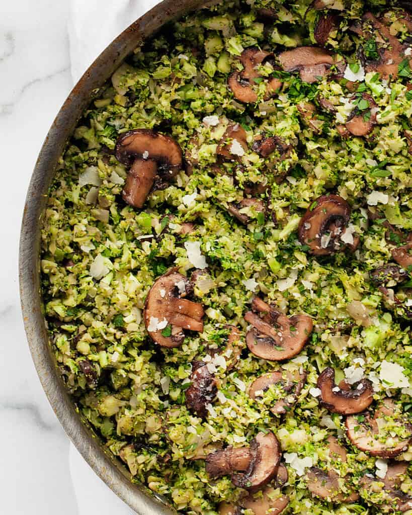 Balsamic Mushroom Broccoli Rice