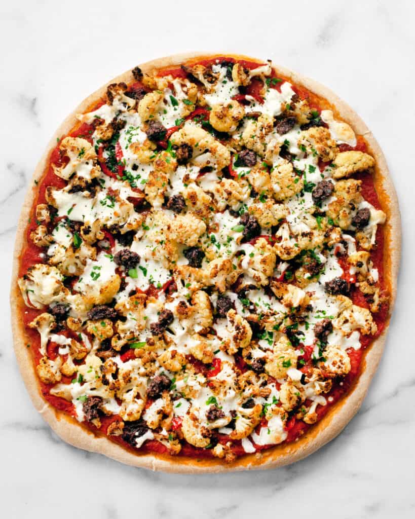 Roasted Cauliflower Pizza