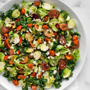 Roasted Potato Brussels Sprout Salad