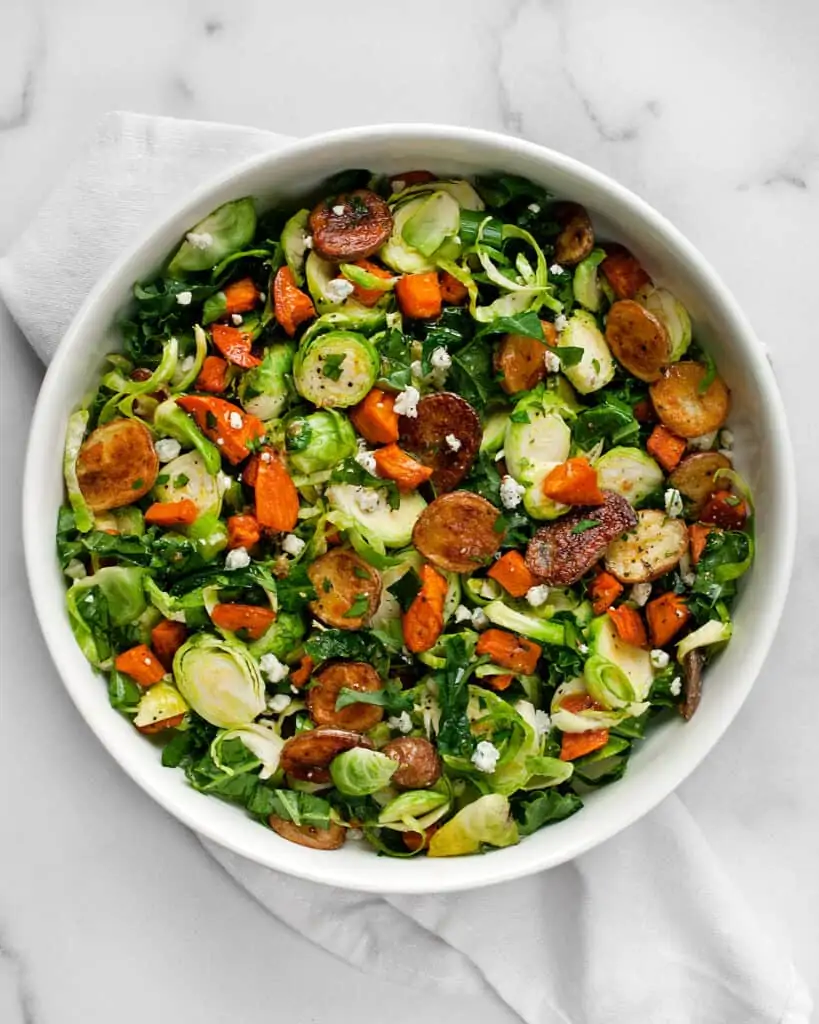 Roasted Potato Brussels Sprout Salad