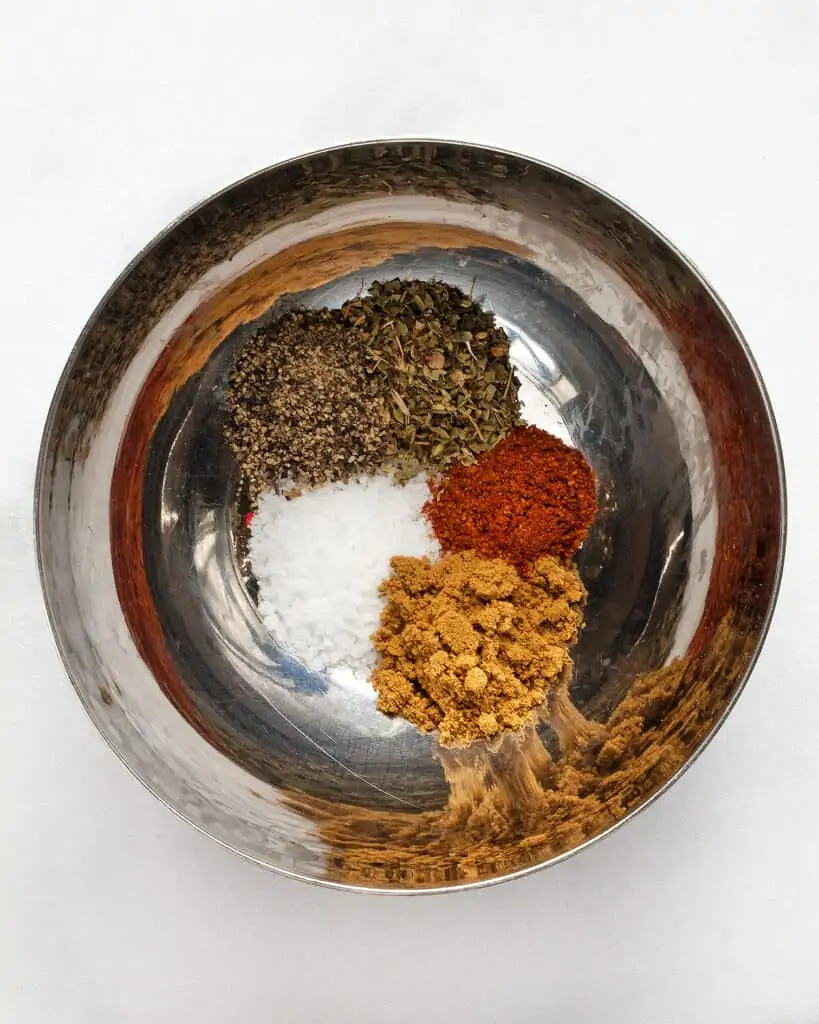 Dried seasonings in a bowl