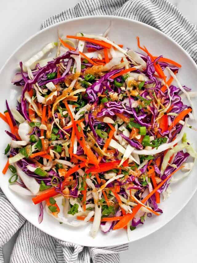 Asian Cabbage Salad with Almond Dressing Last Ingredient