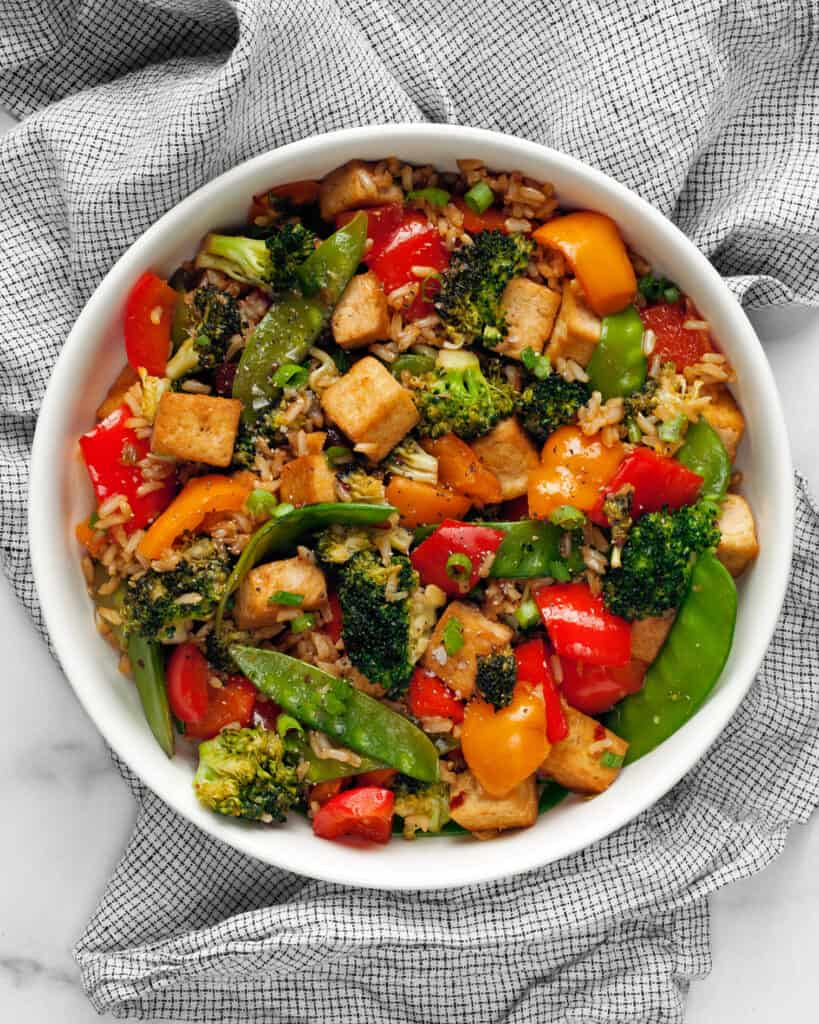 Ginger Garlic Veggie Tofu Stir-Fry